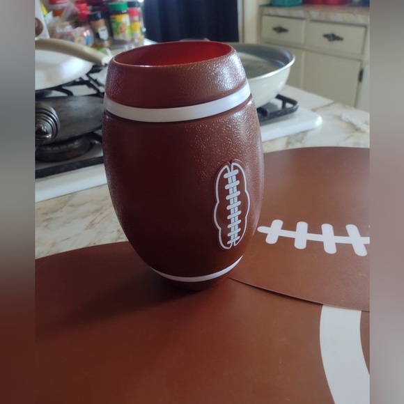 New! 2 Football Placemats and Football Cup Bundle - Picture 3 of 3